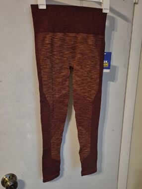 JoyLab Kids Marled Burgundy Seamless Leggings